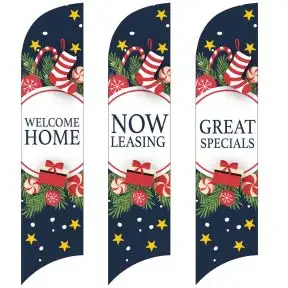 Holiday Wave Flags - Holiday Décor