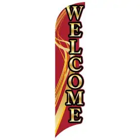 3D Wave Flag - Burgundy Swirl