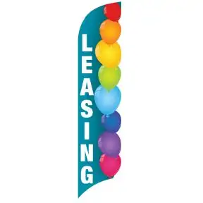 3D Wave Flag - Aqua Balloons