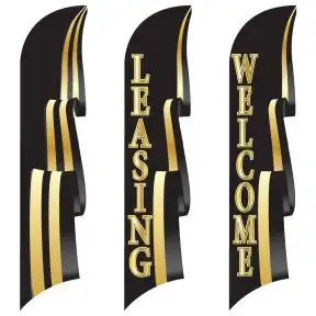 3D Wave Flags - Royal Wave - Black