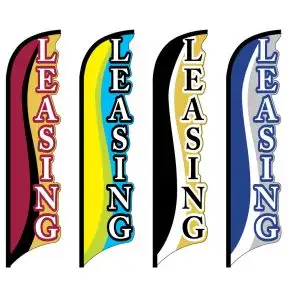 Custom 3D Wave Flags - Swirl - Leasing