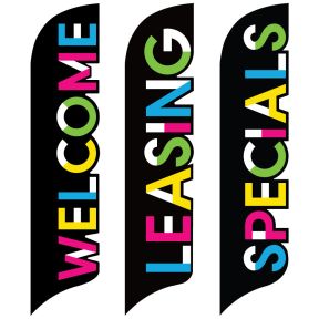 3D Wave Flags - Neon Letters