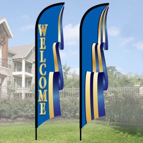 3D Wave Flag Kits - Royal Wave - Blue