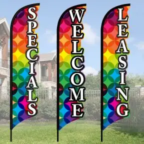 3D Wave Flag Kits - Retro Circles