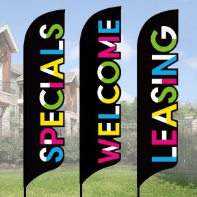 3D Wave Flag Kits - Neon Letters