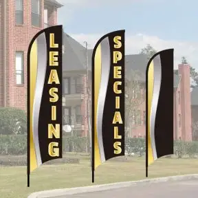 Metallic Wave Flag Kits - Black Gold