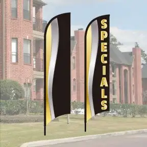 Metallic Wave Flag Kits - Black Gold