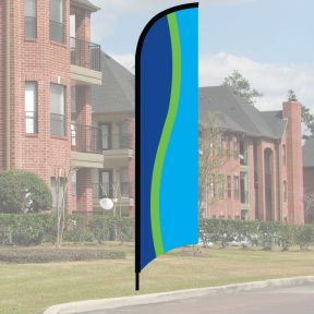Wave Flag Kit -  Blue, Lime and Ocean