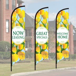 Wave Flag Kits - Yellow Tulips