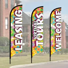 Wave Flag Kits - Pop Art Floral