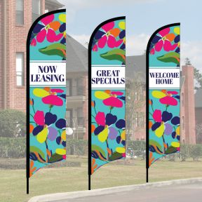 Wave Flag Kits - Floral Oasis