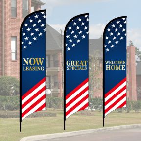 Wave Flag Kits - Red and Blue