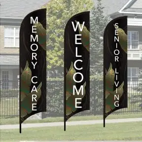 Senior Community Wave Flag Kits - Gold Leaf