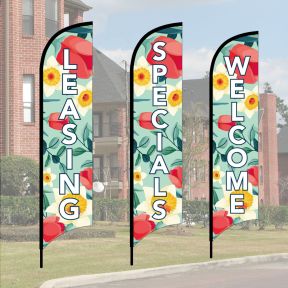 Wave Flag Kits - Floral Elegance