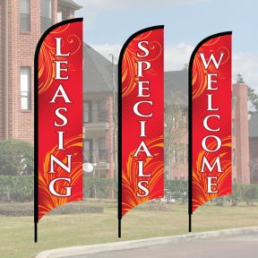 Wave Flag Kits - Red Flourish