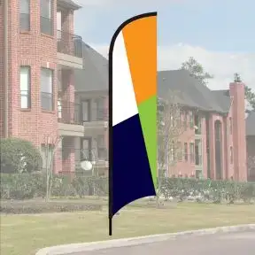 Wave Flag Kit -  Navy, Orange, Lime and White