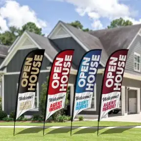 Real Estate Feather Flags - Agent Inside 