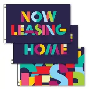 Horizontal Flags - Bright Letters