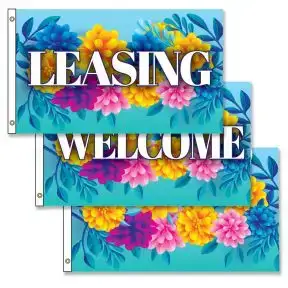 Horizontal Flags - Spring Floral
