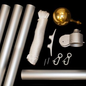 20' Aluminum Flagpole - Tapered for Stability