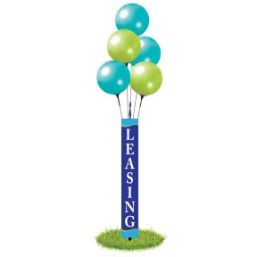 Vinyl Balloon Pole Covers - Ocean Wave
