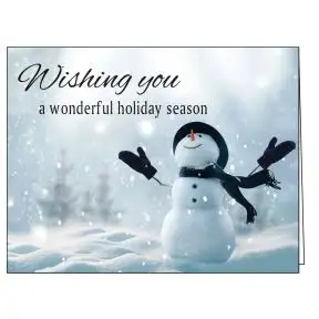 Holiday Card - Merry Snowman