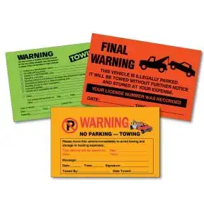 Parking Violation Kit - 3 Warning Stickers in 1