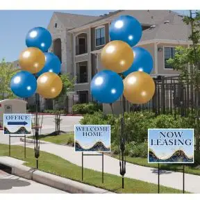 Marketing Kits - Balloon Clusters and Bandit Signs Kit - Shimmering Scroll