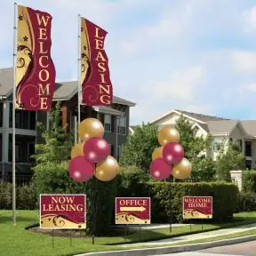 Vertical Flags and Balloons Curb Appeal Kit