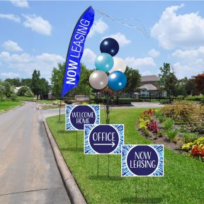 Marketing Kits - Windfeather Flag and Balloon Kit - Abstract Winter