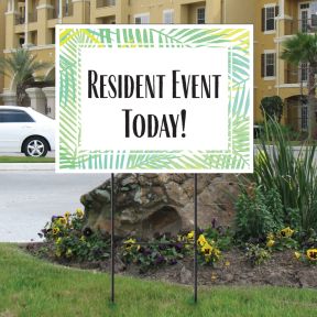 Bandit Sign Kit - Resident Event Today - Palm Tree