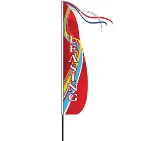 Wind Streamer Flag Kits - Red Swirl