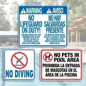 Spanish/English Pool Sign Kit