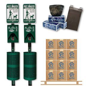 Ultimate 2 Metal Pet Waste Station and Bags Bundle