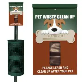 Designer Pet Waste Station - Dog with Bone