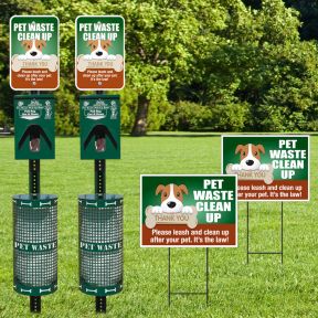 Pet Waste Station and Bandit Sign Bundle