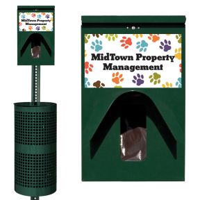 Semi-Custom Dispenser Box Pet Waste Station with Rain Guard