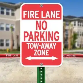 Parking Sign Kit - Fire Lane Tow-Away Zone Arrow