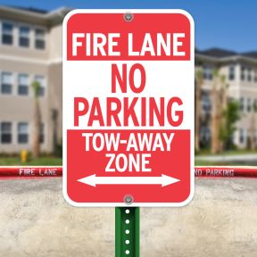 12x18 - Fire Lane Tow-Away Zone Sign 