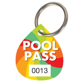 Pool Pass Key Tag Kit - Color Wheel - Water Drop