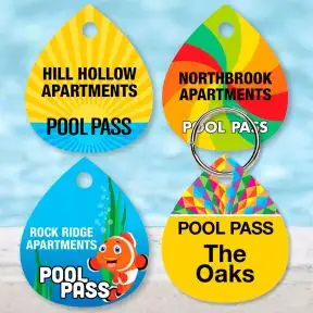Custom Pool Pass - Water Drop - Name Only