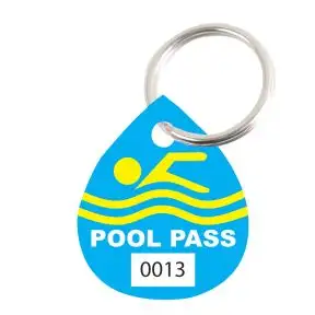 Pool Pass Key Tag Kit - Swimmer - Water Drop