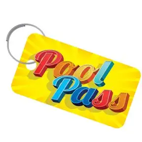 Pool Pass Key Tag Kit - Budget Rectangle - Summer Fun