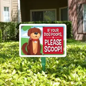 Yard Sign 18" Kit - Please Scoop
