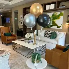 Reusable 3 Balloon Tabletop Display Kit - Adhesive Base