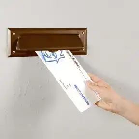 Mail Drop Slot - Brushed Bronze