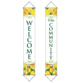 Yellow Tulips Porch Banner Set