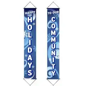 Winter Swirl Porch Banner Set