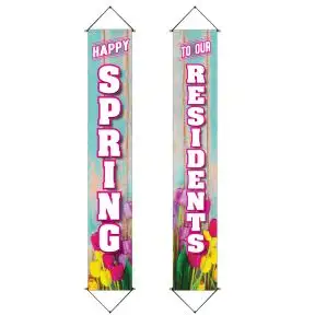 Happy Spring Porch Banner Set