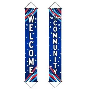 Patriotic Swirl Porch Banner Set